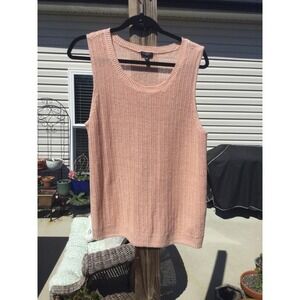 Talbots Blush Pink Knit Sleeveless Sweater Top